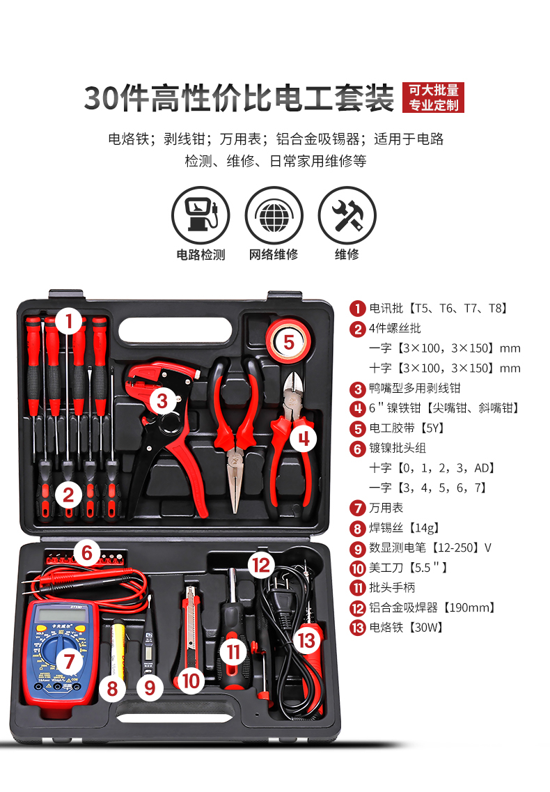 家用电工工具套装